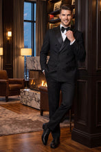 Vinci "Kingsley" Black Double-Breasted Tuxedo (2-Piece Set)