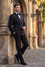 Vinci "Kingsley" Black Double-Breasted Tuxedo (2-Piece Set)