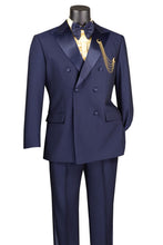 Vinci "Kingsley" Navy Double-Breasted Tuxedo (2-Piece Set)