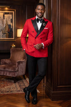 Vinci "Kingsley" Red Double-Breasted Tuxedo (2-Piece Set)