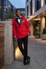 Vinci "Kingsley" Red Double-Breasted Tuxedo (2-Piece Set)