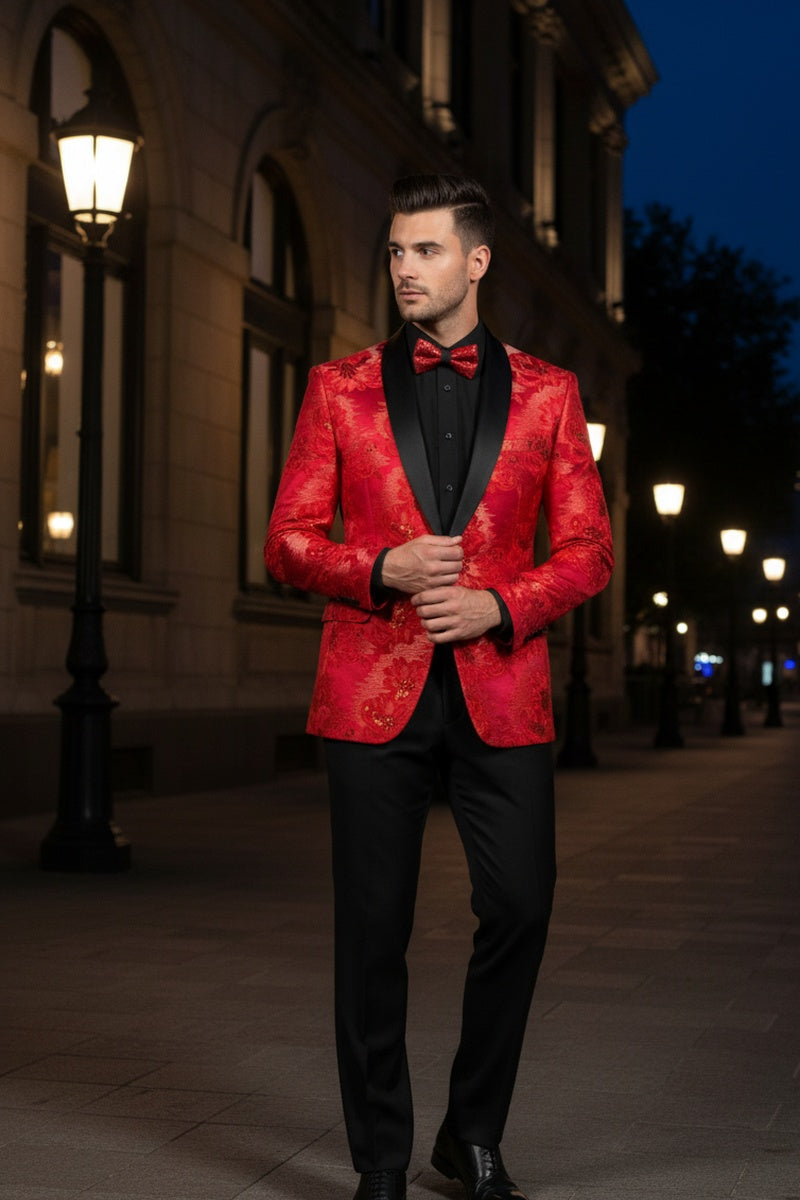 "Komodo" Red Tuxedo Jacket (Separates)