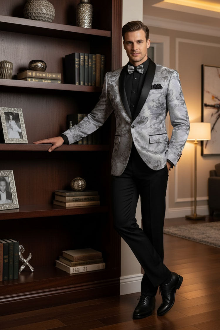"Komodo" Silver Tuxedo Jacket (Separates)