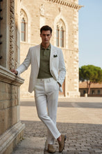 "Linen" White 2-Button Notch Suit (2-Piece Set)