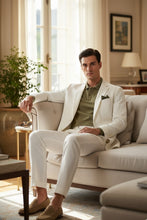 Vinci "Linen" White 2-Button Notch Suit (2-Piece Set)