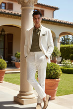 Vinci "Linen" White 2-Button Notch Suit (2-Piece Set)