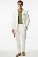 Vinci "Linen" White 2-Button Notch Suit (2-Piece Set)