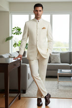 Vinci "Mandarin" Ivory 5-Button Suit (2-Piece Set)