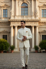 Vinci "Mandarin" Ivory 5-Button Suit (2-Piece Set)