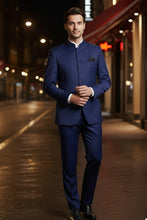 "Mandarin" Navy 5-Button Suit (2-Piece Set)