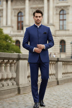"Mandarin" Navy 5-Button Suit (2-Piece Set)