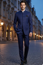 "Mandarin" Navy 5-Button Suit (2-Piece Set)