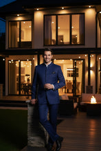 "Mandarin" Navy 5-Button Suit (2-Piece Set)