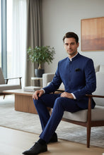 "Mandarin" Navy 5-Button Suit (2-Piece Set)