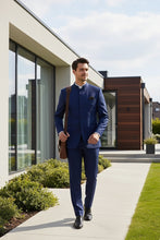 Vinci "Mandarin" Navy 5-Button Suit (2-Piece Set)