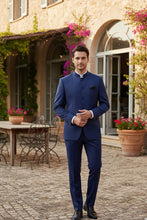 Vinci "Mandarin" Navy 5-Button Suit (2-Piece Set)