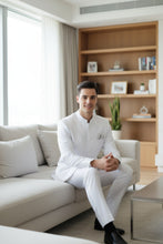 Vinci "Mandarin" White 5-Button Suit (2-Piece Set)