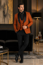 Vinci "Nico" Caramel Vinci 1-Button Shawl Tuxedo (3-Piece Set)