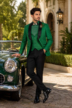 Vinci "Nico" Green Vinci 1-Button Shawl Tuxedo (3-Piece Set)