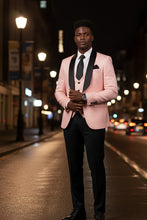 "Nico" Pink  Vinci 1-Button Shawl Tuxedo (3-Piece Set)