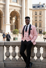 "Nico" Pink  Vinci 1-Button Shawl Tuxedo (3-Piece Set)