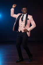 "Nico" Pink  Vinci 1-Button Shawl Tuxedo (3-Piece Set)