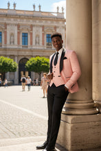"Nico" Pink  Vinci 1-Button Shawl Tuxedo (3-Piece Set)