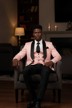 Vinci "Nico" Pink  Vinci 1-Button Shawl Tuxedo (3-Piece Set)