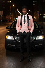 Vinci "Nico" Pink  Vinci 1-Button Shawl Tuxedo (3-Piece Set)