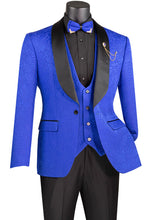 Vinci "Nico" Royal Blue Vinci 1-Button Shawl Tuxedo (3-Piece Set)