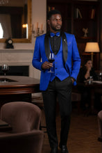 Vinci "Nico" Royal Blue Vinci 1-Button Shawl Tuxedo (3-Piece Set)