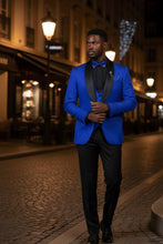 Vinci "Nico" Royal Blue Vinci 1-Button Shawl Tuxedo (3-Piece Set)