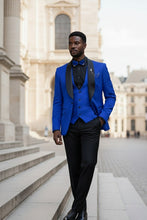 Vinci "Nico" Royal Blue Vinci 1-Button Shawl Tuxedo (3-Piece Set)