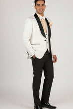 "Nico" White Vinci 1-Button Shawl Tuxedo (3-Piece Set)