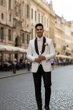 "Nico" White Vinci 1-Button Shawl Tuxedo (3-Piece Set)