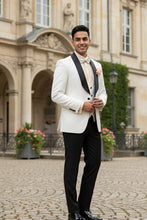 Vinci "Nico" White Vinci 1-Button Shawl Tuxedo (3-Piece Set)