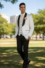 Vinci "Nico" White Vinci 1-Button Shawl Tuxedo (3-Piece Set)