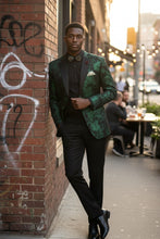 "Posh Paisley Velvet" Emerald Tuxedo Jacket (Separates)