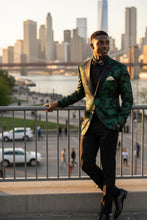 "Posh Paisley Velvet" Emerald Tuxedo Jacket (Separates)