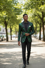 Vinci "Posh Paisley Velvet" Emerald Tuxedo Jacket (Separates)