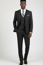"Preston" Black 2-Button Notch Suit (3-Piece Set)