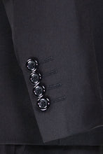 Vinci "Preston" Black 2-Button Notch Suit (3-Piece Set)