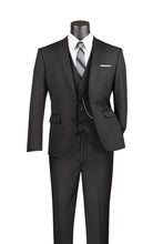 Vinci "Preston" Black 2-Button Notch Suit (3-Piece Set)