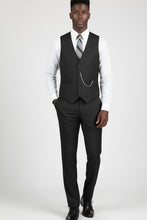 "Preston" Black 2-Button Notch Suit (3-Piece Set)