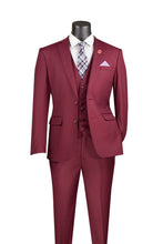 Vinci "Preston" Burgundy 2-Button Notch Suit (3-Piece Set)
