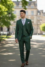 "Preston" Hunter Green 2-Button Notch Suit (3-Piece Set)