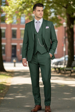 "Preston" Hunter Green 2-Button Notch Suit (3-Piece Set)