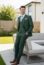 "Preston" Hunter Green 2-Button Notch Suit (3-Piece Set)