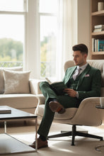 Vinci "Preston" Hunter Green 2-Button Notch Suit (3-Piece Set)