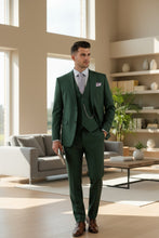"Preston" Hunter Green 2-Button Notch Suit (3-Piece Set)